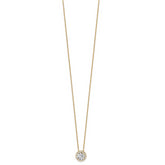 14k 2 1/2 carat Certified Lab Grown Diamond VS/SI+ G+ Complete 18 inch Halo Pendant Necklace